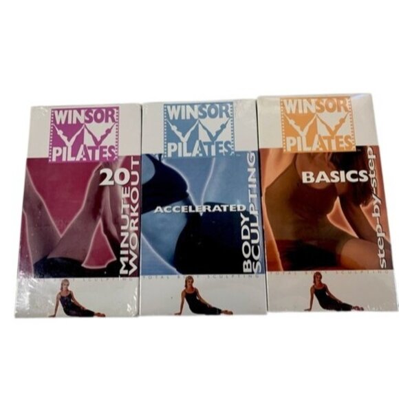Winsor Pilates VHS Sealed Lot Of 3: Basics 20 Min Workout & Body Sculpting - Picture 1 of 4